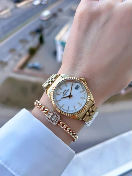 Slazenger Çelik Kordon 2 Yıl Garantili 5 Atm Bileklik Hediyeli Kadın Kol Saati BSL.09.2472.3.03 - 2