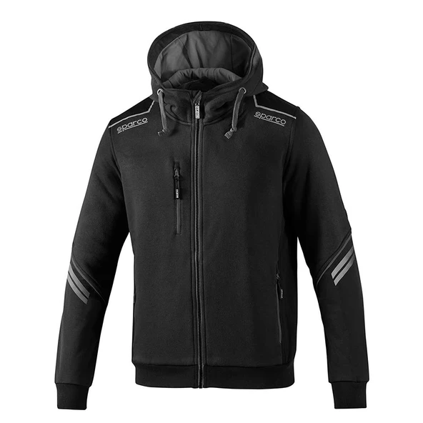 SPARCO HOODED FULL ZIP SİYAH L BEDEN