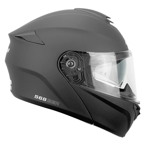 CGM 568A BER MONO ÇENE AÇILIR MOTOSİKLET KASKI SİYAH / M