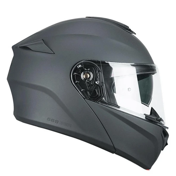 CGM 568A BER MONO ÇENE AÇILIR MOTOSİKLET KASKI ANTRASIT / XL