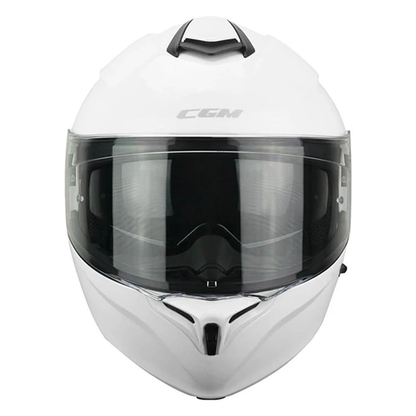 CGM 568A BER MONO ÇENE AÇILIR MOTOSİKLET KASKI BEYAZ / XL - 2