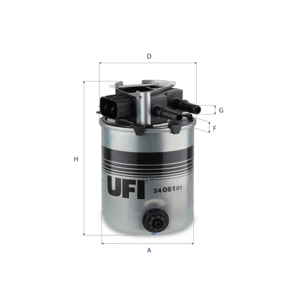 Ufi YAKIT FİLTRESİ QASHQAI I 24.061.01 - Resim 2
