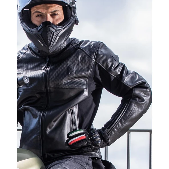 OJ FIGHTER 1.8 İTALYAN TARZI KORUMALI KISA MOTOSİKLET DERİ ELDİVEN S - Resim 11