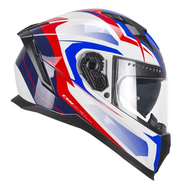 CGM 311G BLAST SPORT KAPALI KASK Beyaz-Mavi XXL