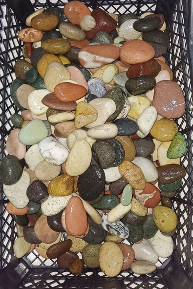 2 Kg Çok Amaçlı Dekoratif Büyük Çakıl Taşı - Doğal Deniz Taşı - 2