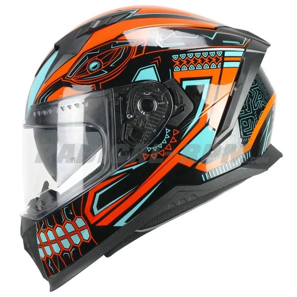 CGM 311M BLAST MAYA KAPALI KASK Turuncu-Mavi M - Resim 3