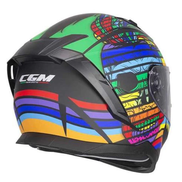 CGM 311X BLAST SKULL KAPALI KASK Gökkuşağı M - Resim 3