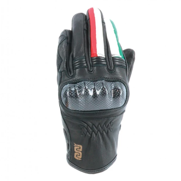 OJ FIGHTER 1.8 İTALYAN TARZI KORUMALI KISA MOTOSİKLET DERİ ELDİVEN XS - Resim 4