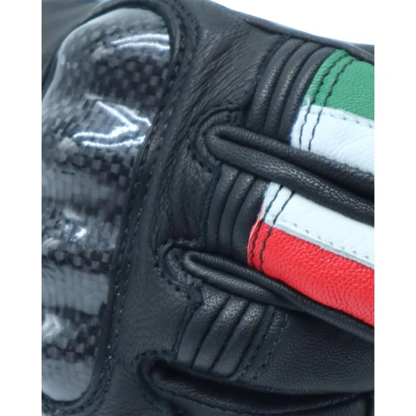 OJ FIGHTER 1.8 İTALYAN TARZI KORUMALI KISA MOTOSİKLET DERİ ELDİVEN S - Resim 9