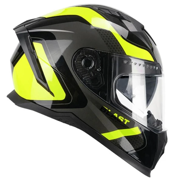 CGM 311R BLAST RACE KAPALI KASK Sarı-Siyah XL