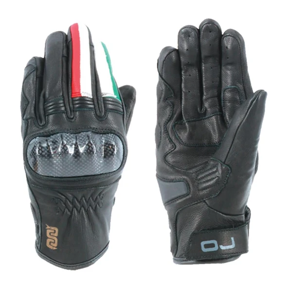 OJ FIGHTER 1.8 İTALYAN TARZI KORUMALI KISA MOTOSİKLET DERİ ELDİVEN S ürün görseli 1