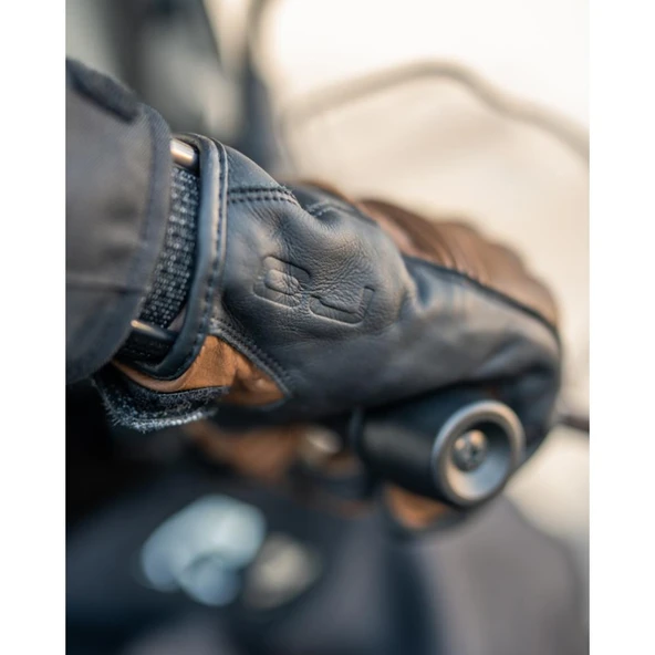 OJ RUST KAHVERENGİ KORUMALI RETRO KISA DERİ ELDİVEN M - Resim 7