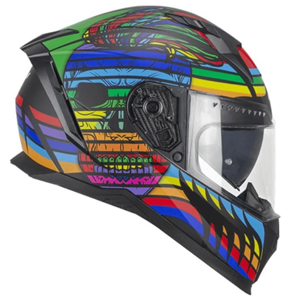 CGM 311X BLAST SKULL KAPALI KASK Gökkuşağı M