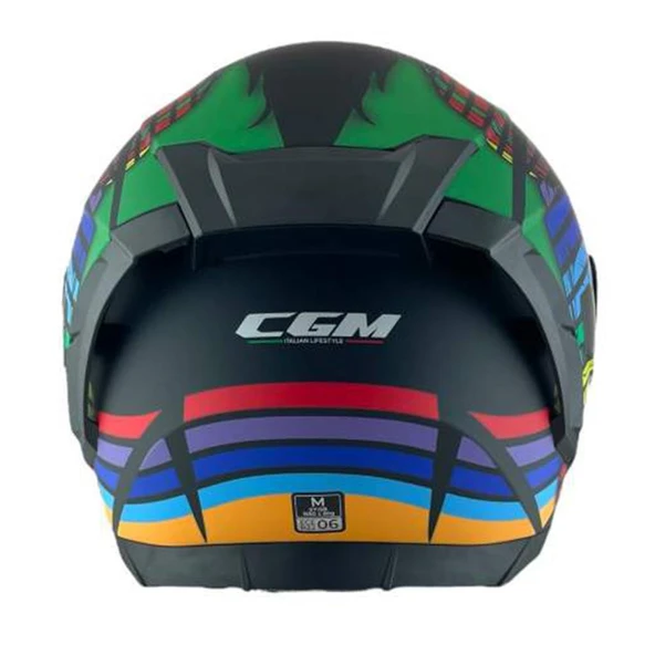 CGM 311X BLAST SKULL KAPALI KASK Gökkuşağı M - Resim 4