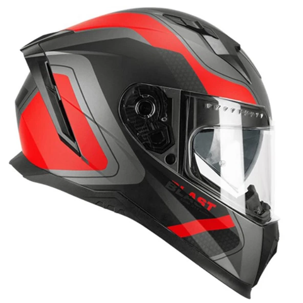 CGM 311R BLAST RACE KAPALI KASK Antrasit-Kırmızı XXL