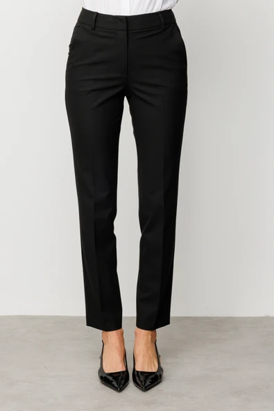 Ekol Normal Bel Dar Paça Klasik Kadın Pantolon 25YEKL04024 - 5