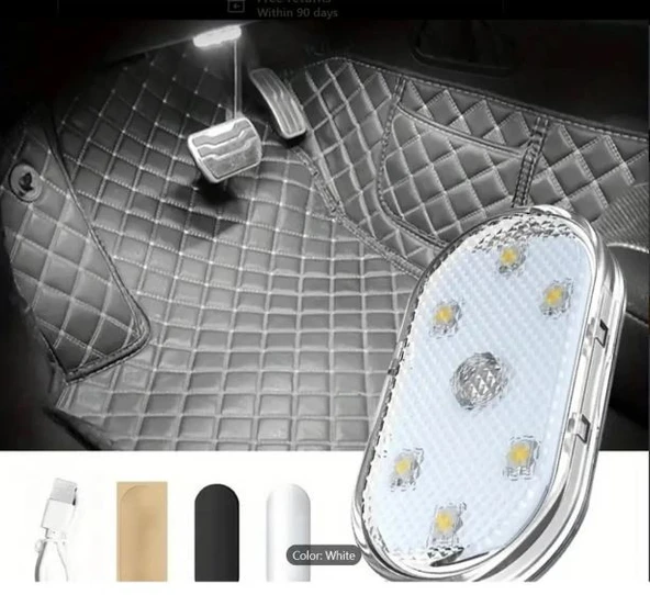 Araç Ve Dolap Içi Beyaz Işık Şarjlı Dokunmatik Led Lamba Işık