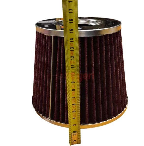 Açık Hava Filtresi Geniş Krom Başlı Kırmızı Renk - Süper Ses Yüksek Performans - 5