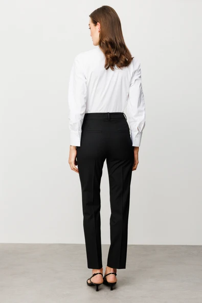 Ekol Normal Bel Dar Paça Klasik Kadın Pantolon 25YEKL04024 - 6