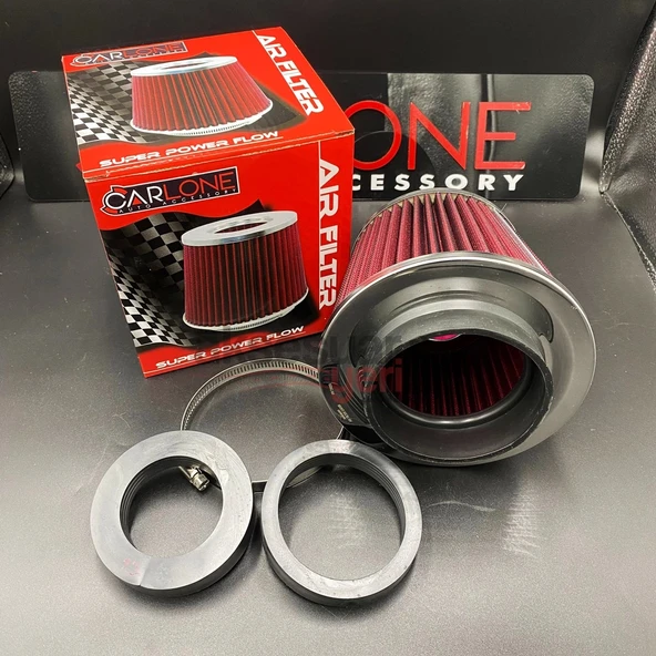 Açık Hava Filtresi Geniş Krom Başlı Kırmızı Renk - Süper Ses Yüksek Performans - 4