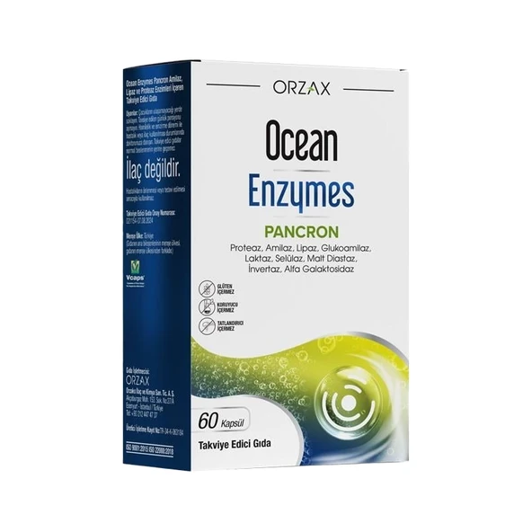 Orzax Ocean Enzymes Pancron 60 Kapsül