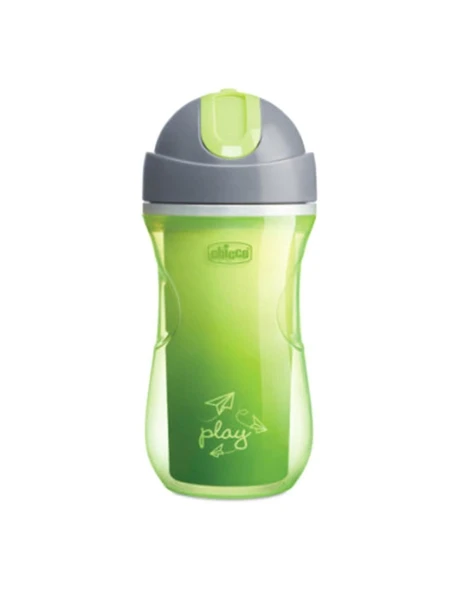 Chicco Sport Cup Isı Yalıtımlı Pipetli Spor Bardak 266 ml Yeşil