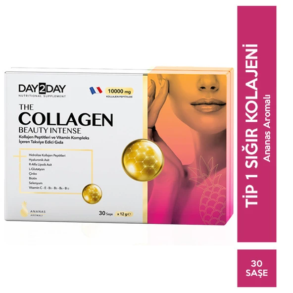 Day2Day The Collagen Beauty Intense 30 Saşe x 12 gr Ananas Aromalı 1 Alana 1 Hediye ürün görseli 1