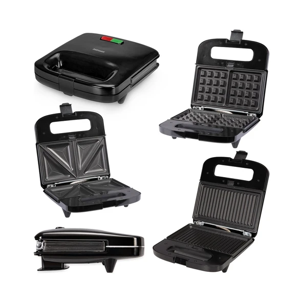 GOLDMASTER GM-7452 TRİMAX 4’Ü BİR ARADA ÇIKARILABİLİR TOST ,IZGARA ,WAFFLE ,SANDVİÇ MAKİNESİ - 2