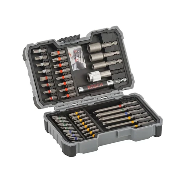 Bosch Professional GSR 18V-50 2x 2.0 Ah Delme/Vidalama Makinesi + 43 Parça Set + Çanta - 06019H5004 - 2