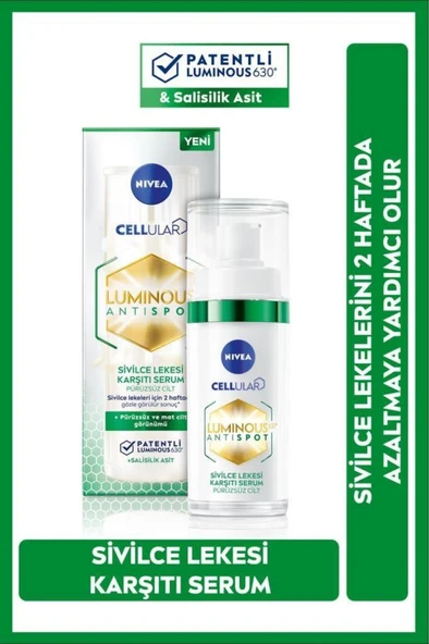 Nivea Luminous630 Sivilce Lekesi Karşıtı Serum 30 Ml, Karma Yağlı Ciltler,salisilik Ve Hyaluronik Asit - 8