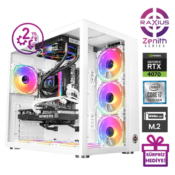 RaXius Zenith Z2 i7 4070-14KF013 i7-14700KF 64GB 1TBSSD RTX4070 W11P Gaming Masaüstü Bilgisayar - 2