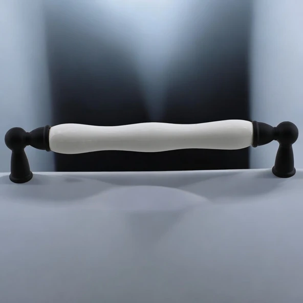 Domaniç Porselen Mat Siyah Kulp 160 mm Mobilya Çekmece Mutfak Dolabı Dolap Kapak Kulplar Kulb Kulpu - 4