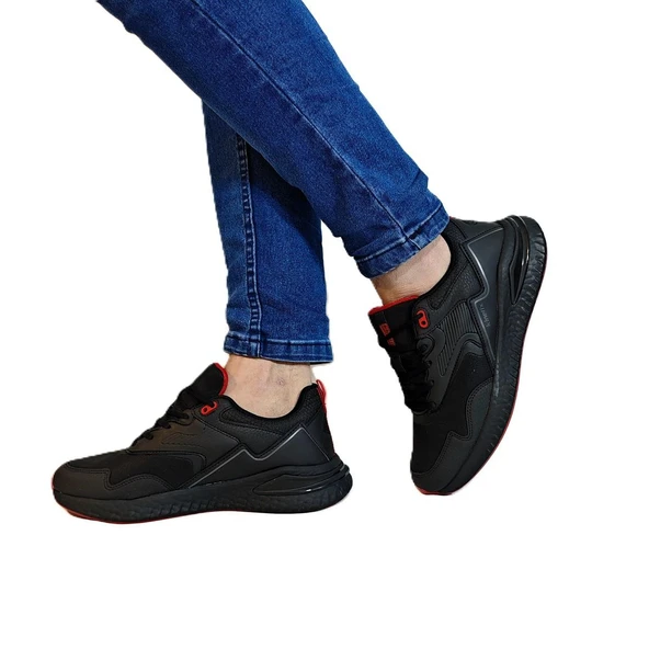 Kinetix Posıttıve Pu Siyah Comfort Fuspetli Kaymaz Spor Ayakkabı - 5