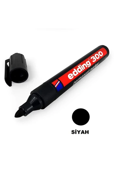 300 Siyah Permanent Markör Koli Kalemi Yuvarlak Uçlu Silinmez - 2