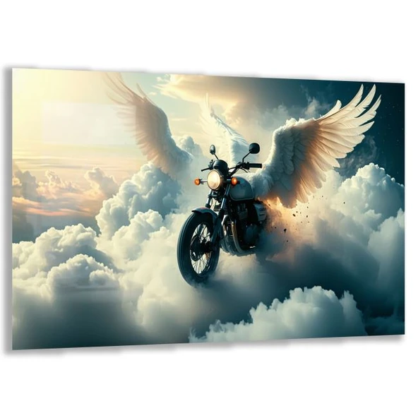 Arabalar Cam Tablo - Motosikletler - Yatay Motif 04-060