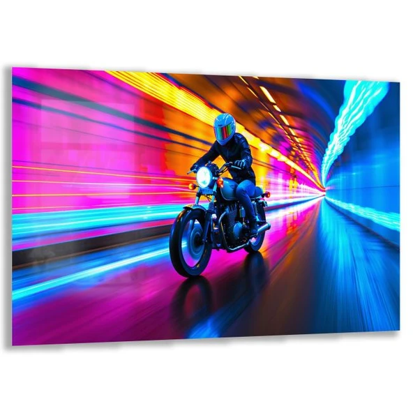 Arabalar Cam Tablo - Motosikletler - Yatay Motif 04-087
