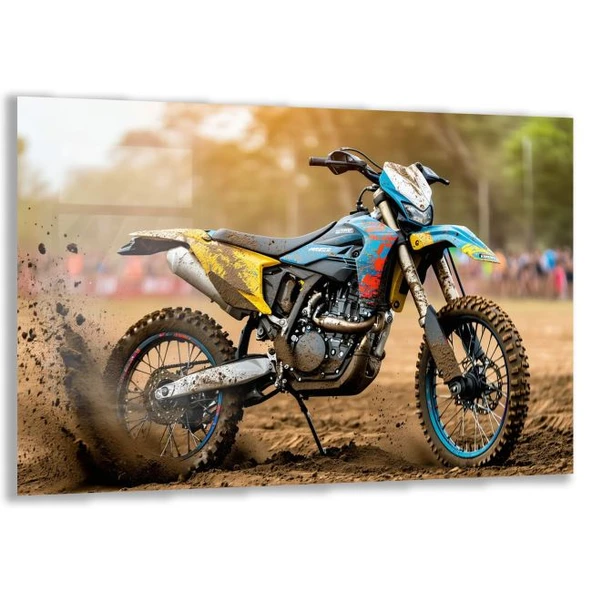 Arabalar Cam Tablo - Motosikletler - Yatay Motif 04-030