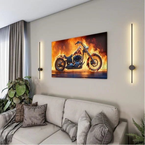 Arabalar Cam Tablo - Motosikletler - Yatay Motif 04-012 - 4