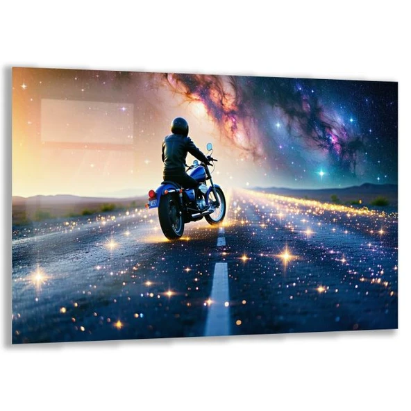 Arabalar Cam Tablo - Motosikletler - Yatay Motif 04-024