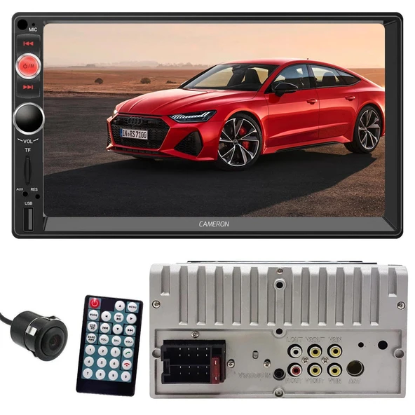 CAMERON 7 inç Mirror Link Double Teyp BT USB AUX SD Kumandalı Kameralı CM-7388 - 5