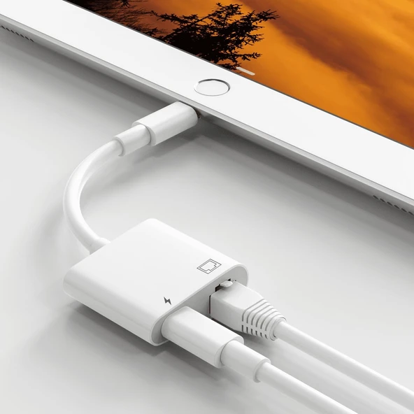 2 İn 1 Type C to Rj45 Gigabit Ethernet Çoklayıcı+ Type C şarj Zr669 - 4