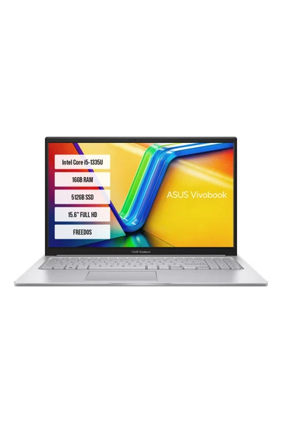 Asus Vivobook 15 X1504VA-NJ1422-03 Intel Core i5-1335U 16GB 512GB SSD 15.6'' Freedos Taşınabilir Bilgisayar