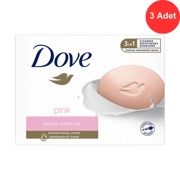 Dove Pink Beauty Cream Bar Sabun 3 Adet x 90 gr. ürün görseli 1