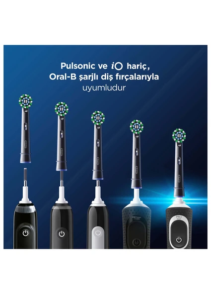 Oral-B Pro Cross Action X-Filament 4 Adet Siyah Şarjlı Diş Fırçası Yedek Başlığı - 6
