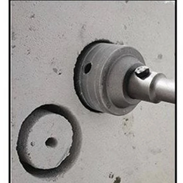 Adaptörlü Metal Sds Plus Elmas Panç Ø 50 mm Çap Delik Oyuk Açma Delme Buat Açma Testeresi 1 Adet - 4