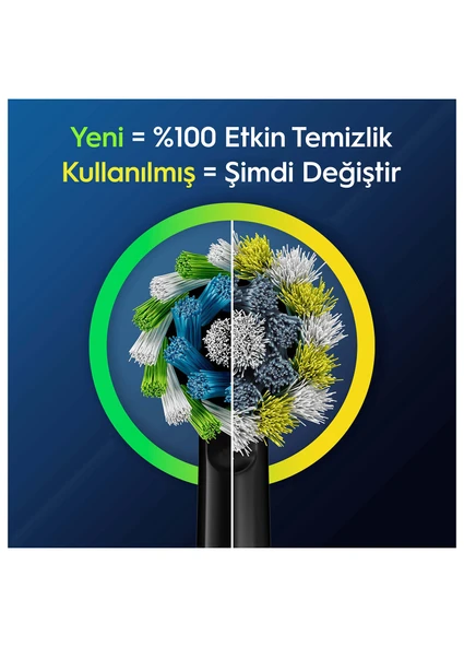 Oral-B Pro Cross Action X-Filament 4 Adet Siyah Şarjlı Diş Fırçası Yedek Başlığı - 5