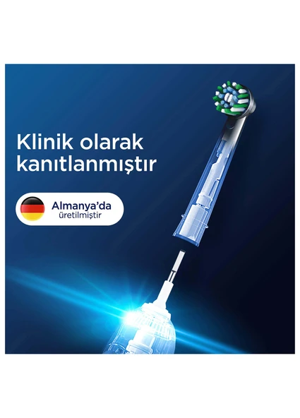 Oral-B Pro Cross Action X-Filament 4 Adet Siyah Şarjlı Diş Fırçası Yedek Başlığı - 8