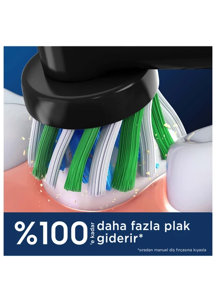 Oral-B Pro Cross Action X-Filament 4 Adet Siyah Şarjlı Diş Fırçası Yedek Başlığı - 3