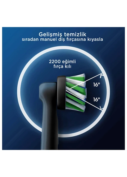Oral-B Pro Cross Action X-Filament 4 Adet Siyah Şarjlı Diş Fırçası Yedek Başlığı - 4