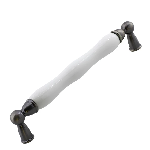 Domaniç Porselen Antik Nikel Kulp 160 mm Mobilya Çekmece Mutfak Dolabı Dolap Kapak Kulplar Kulb Kulp - Resim 3